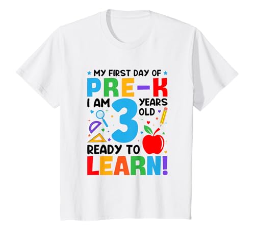 Kinder Mein erster Schultag im Alter von 3 Jahren T-Shirt Kinder Mein erster Schultag im Alter von 3 Jahren T-Shirt von My First Day Of School Tee