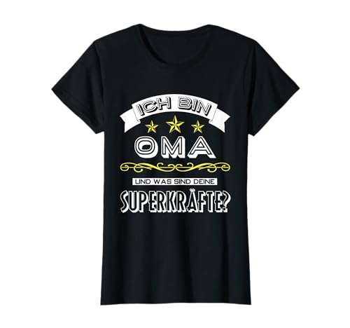 Damen Stolze Oma TShirt Superkräfte Lustiges Oma Shirt mit Spruch T-Shirt Damen Stolze Oma TShirt Superkräfte Lustiges Oma Shirt mit Spruch T-Shirt von Stolze Oma Spruch T-Shirt Geschenkidee