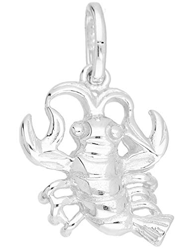 My Gold Damen Herren Kinder Sternzeichen Anhänger Krebs Sterlingsilber 925 (Ohne Kette) Echtes Silber 12mm x 21mm Silberanhänger Zodiac Basic A-03320-S921-Kre von My Gold