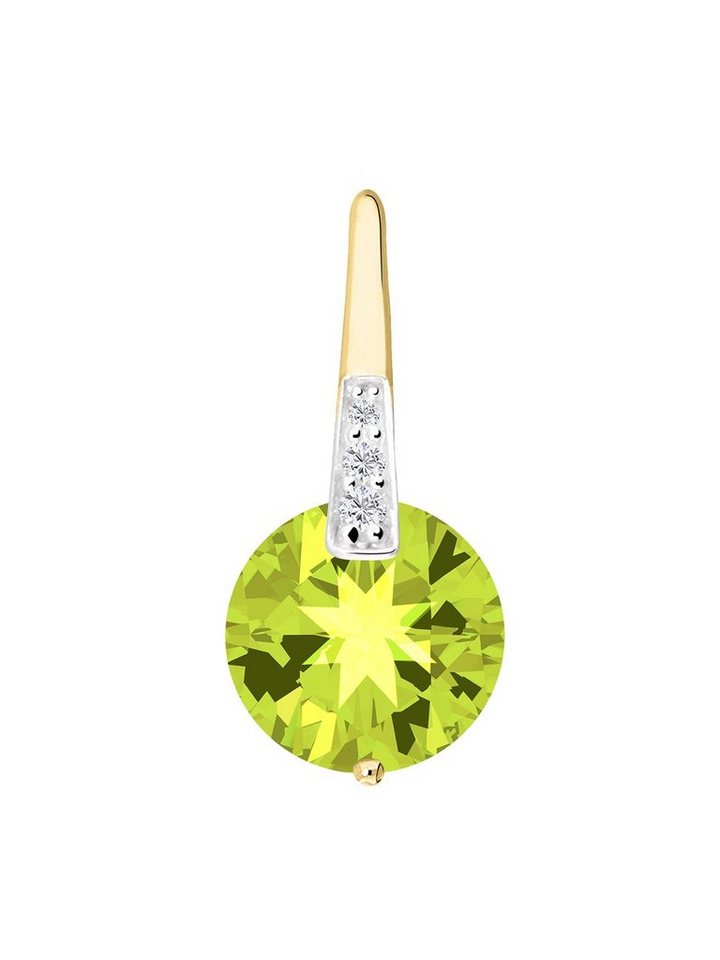 My Gold Kettenanhänger Damen Edelstein Anhänger Peridot Gold 333 (8 K) Zirkonia - Kaydence (Set, 1-tlg., inkl. Schmuckbox), Geschenke von My Gold