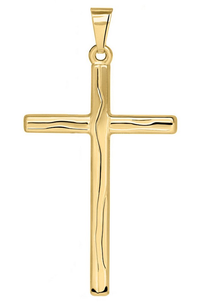 My Gold Kreuzanhänger Herren Kreuz Anhänger Gold 585 (14 Karat) Goldkreuz - Mocroli (Set, 1-tlg., inkl. Schmuckbox), Geschenke von My Gold