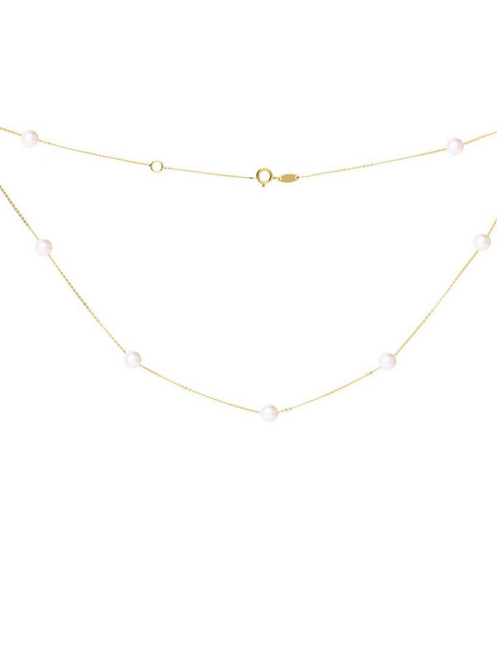 My Gold Perlenkette Damen Halskette Gold 375 (9K) mit Perle - Ilona (Set, 1-tlg., inkl. Schmuckbox) von My Gold