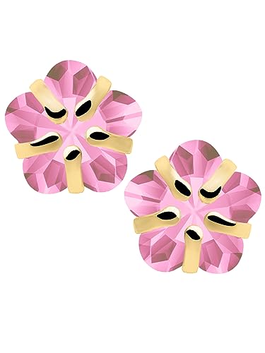 My Gold Ohrringe Echtes Gelbgold 333 Gold (8 Karat) Zirkonia Pink Ø 5mm Goldstecker Little Paradise O-03332-G301-CZC-ros von My Gold