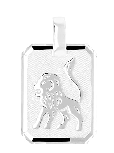 My Gold Damen Herren Sternzeichen Anhänger LÖWE Sterlingsilber 925 (Ohne Kette) Echtes Silber Platte 21mm x 12mm Horoskop Gaudino A-03303-S923-Löw von My Gold