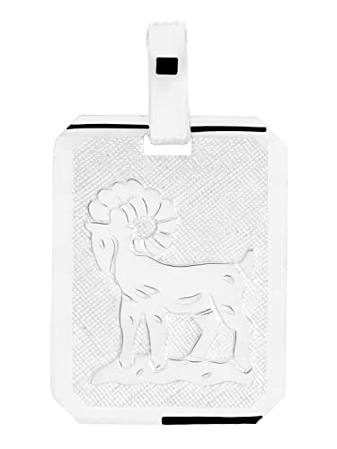 My Gold Damen Herren Sternzeichen Anhänger WIDDER Sterlingsilber 925 (Ohne Kette) Echtes Silber Platte 21mm x 12mm Horoskop Gaudino A-03303-S923-Wid von My Gold