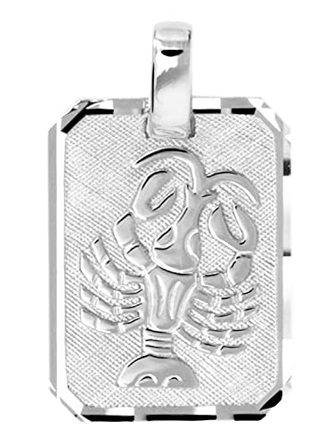 My Gold Damen Herren Sternzeichen Anhänger KREBS Sterlingsilber 925 (Ohne Kette) Echtes Silber Platte 21mm x 12mm Horoskop Gaudino A-03303-S923-Kre von My Gold