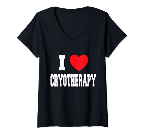 Damen Ich liebe Kryotherapie T-Shirt mit V-Ausschnitt Damen Ich liebe Kryotherapie T-Shirt mit V-Ausschnitt von My Heart
