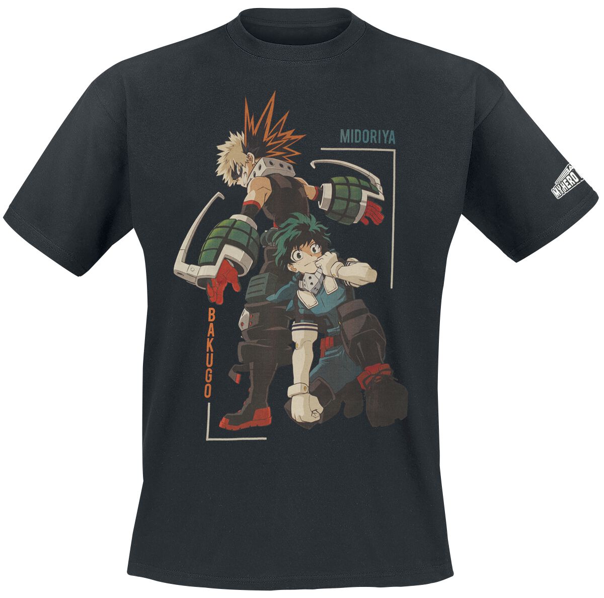 My Hero Academia - Anime T-Shirt - Izuku Midoriya - M bis XXL - für Männer - Größe M - schwarz  - Lizenzierter Fanartikel von My Hero Academia