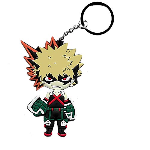 My Hero Academia Gummi-Schlüsselanhänger Doppelseitig Bakugo Katsuki - 8 cm von My Hero Academia