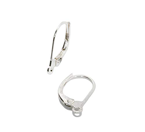 My Home Crystal - Klappbrisur Ohrhänger Ohrhaken Ohrringe in 925/35AG Silber verschiedene Ausführungen *höchste Qualitätsstufe* - DIY (Brisur mit Öse längs Standard 15.0mm) von My Home Crystal