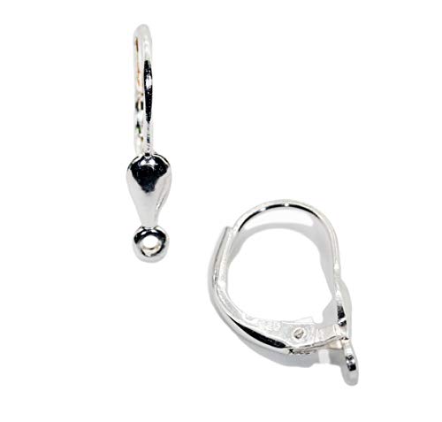 My Home Crystal - Klappbrisur Ohrhänger Ohrhaken Ohrringe in 925/35AG Silber verschiedene Ausführungen *höchste Qualitätsstufe* - DIY (Brisur mit Öse quer 15.0mm) von My Home Crystal