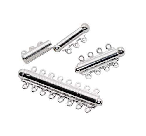 My Home Crystal - Schiebeschließen mehrreihig 925/35 AG Silber (27,50mm 4-reihig) von My Home Crystal