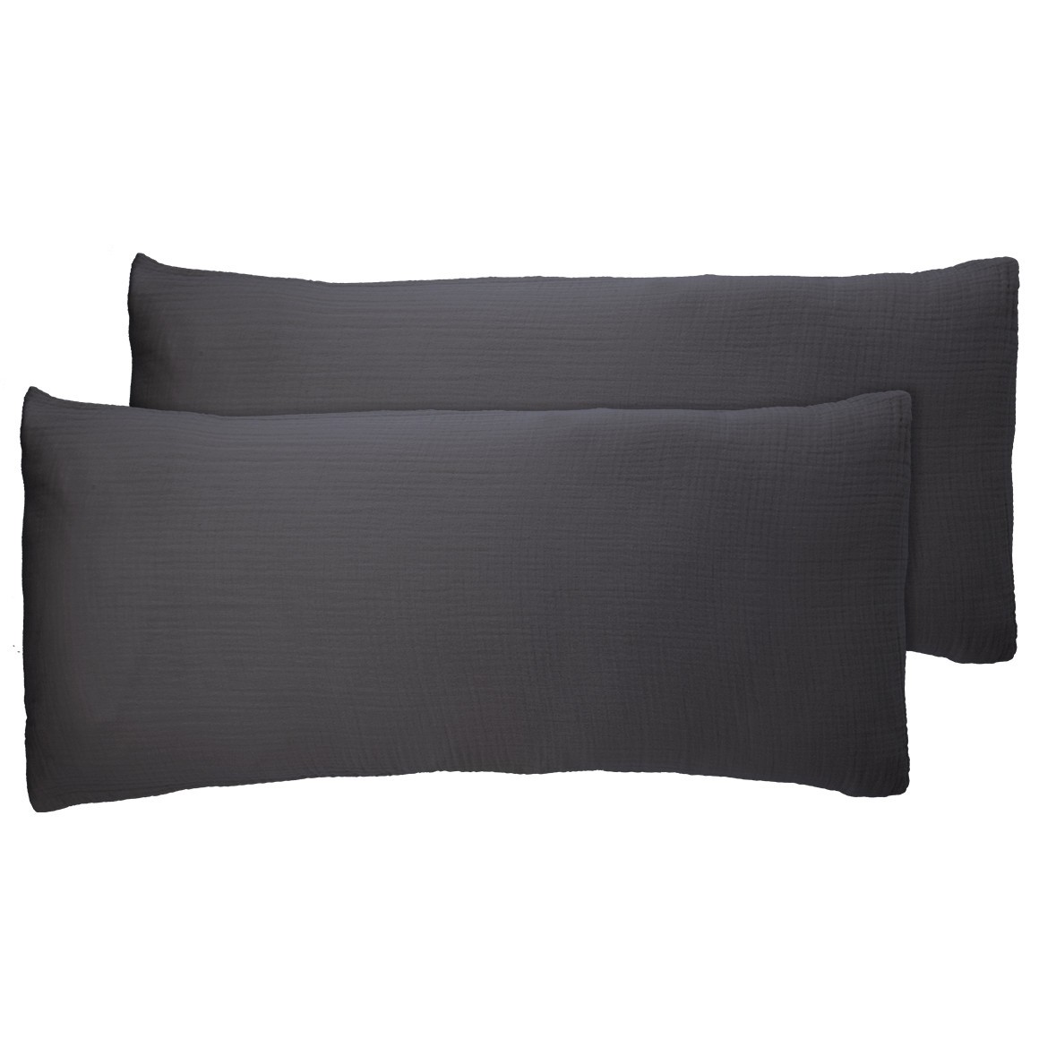 2 Musselin Kissenhüllen unifarben von My Home