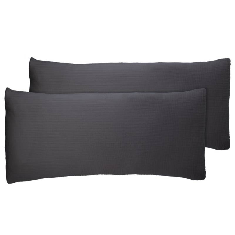 2 Musselin Kissenhüllen unifarben von My Home