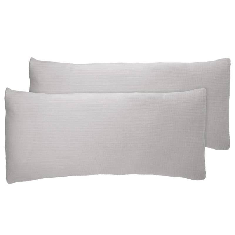 2 Musselin Kissenhüllen unifarben von My Home