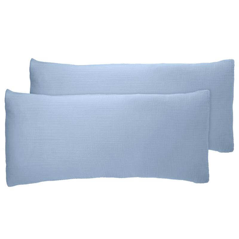 2 Musselin Kissenhüllen unifarben von My Home