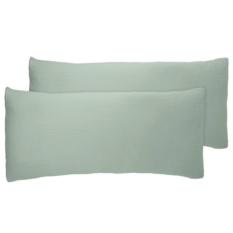 2 Musselin Kissenhüllen unifarben von My Home