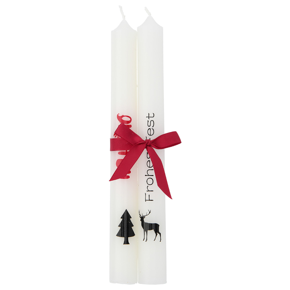 2 Stabkerzen im weihnachtlichen Design von My Home