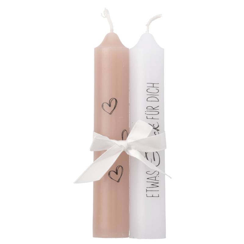 2 kleine Stabkerzen mit Spruch von My Home