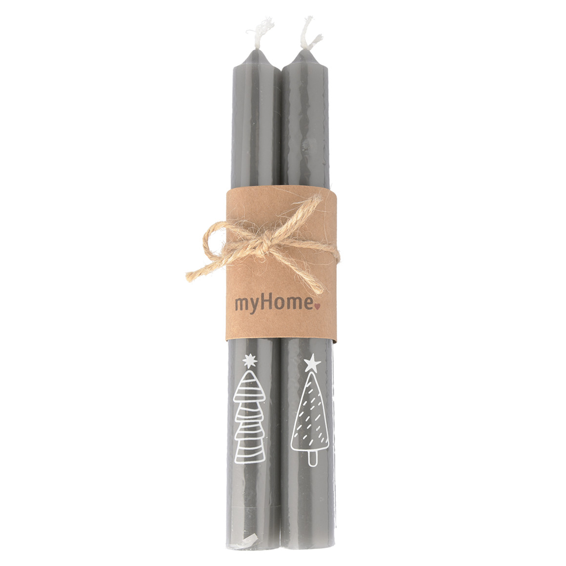 4 Stabkerzen im weihnachtlichen Design von My Home