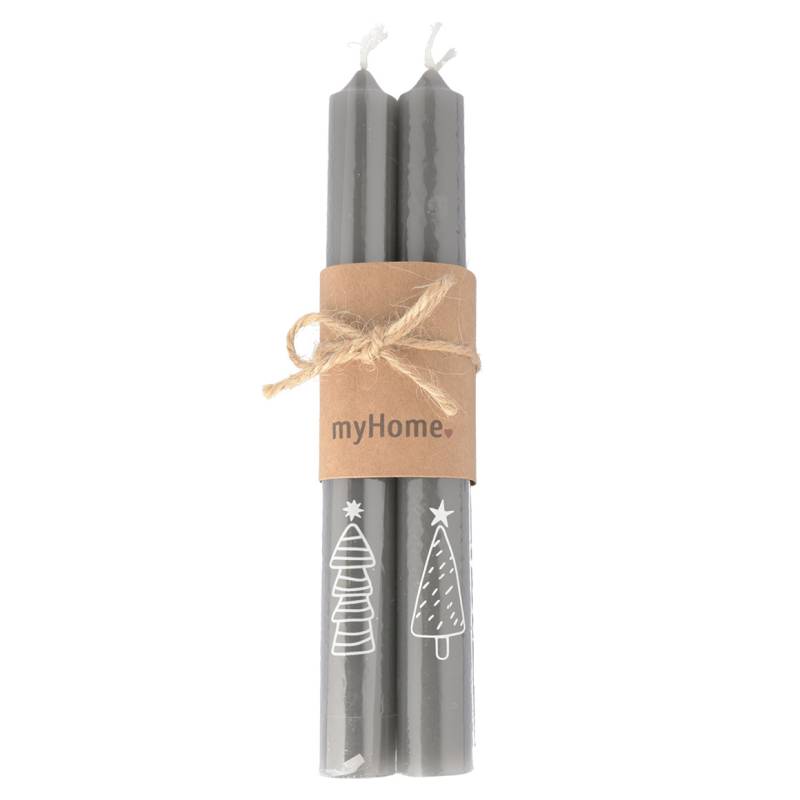 4 Stabkerzen im weihnachtlichen Design von My Home