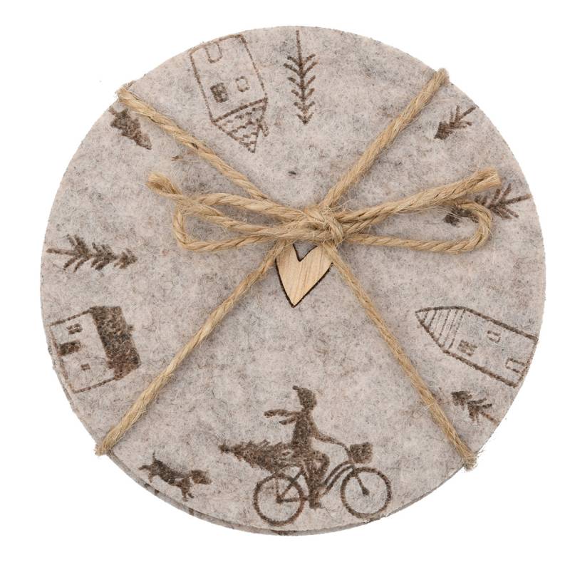 4 Untersetzer im weihnachtlichen Design von My Home