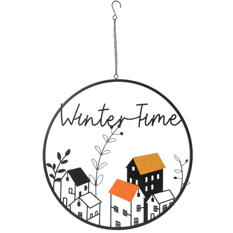 Deko-Metallhänger mit Winter Time-Schriftzug von My Home