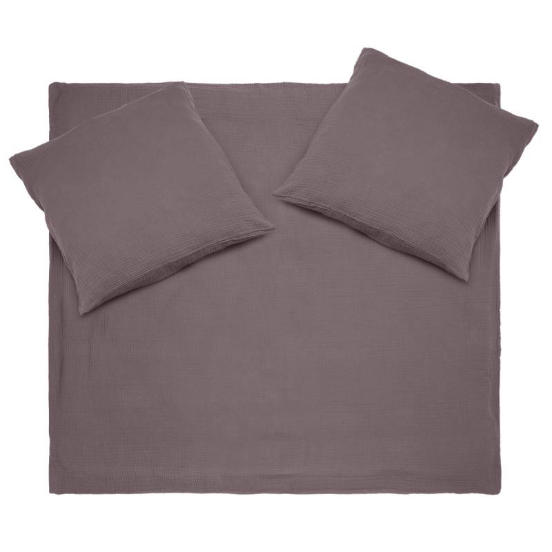 Musselin-Bettwäsche 240 x 220 cm unifarben von My Home