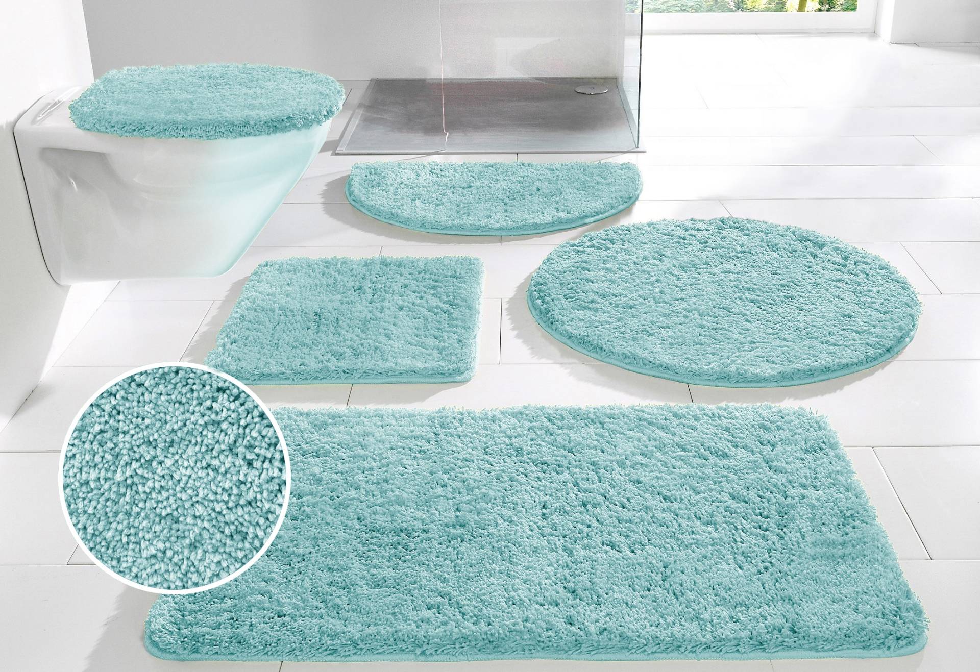my home Badematte "Inga, Badezimmer Teppich, Badvorleger" Höhe 20 mm rutschhemmend beschichtet fußbodenheizungsgeeignet schnell trocknend strapazierfähig Badteppich, unifarben, weich, als halbrund und rechteckig erhältlich my home Badematte "Inga, Badezimmer Teppich, Badvorleger" Höhe 20 mm rutschhemmend beschichtet fußbodenheizungsgeeignet schnell trocknend strapazierfähig Badteppich, unifarben, weich, als halbrund und rechteckig erhältlich von My Home