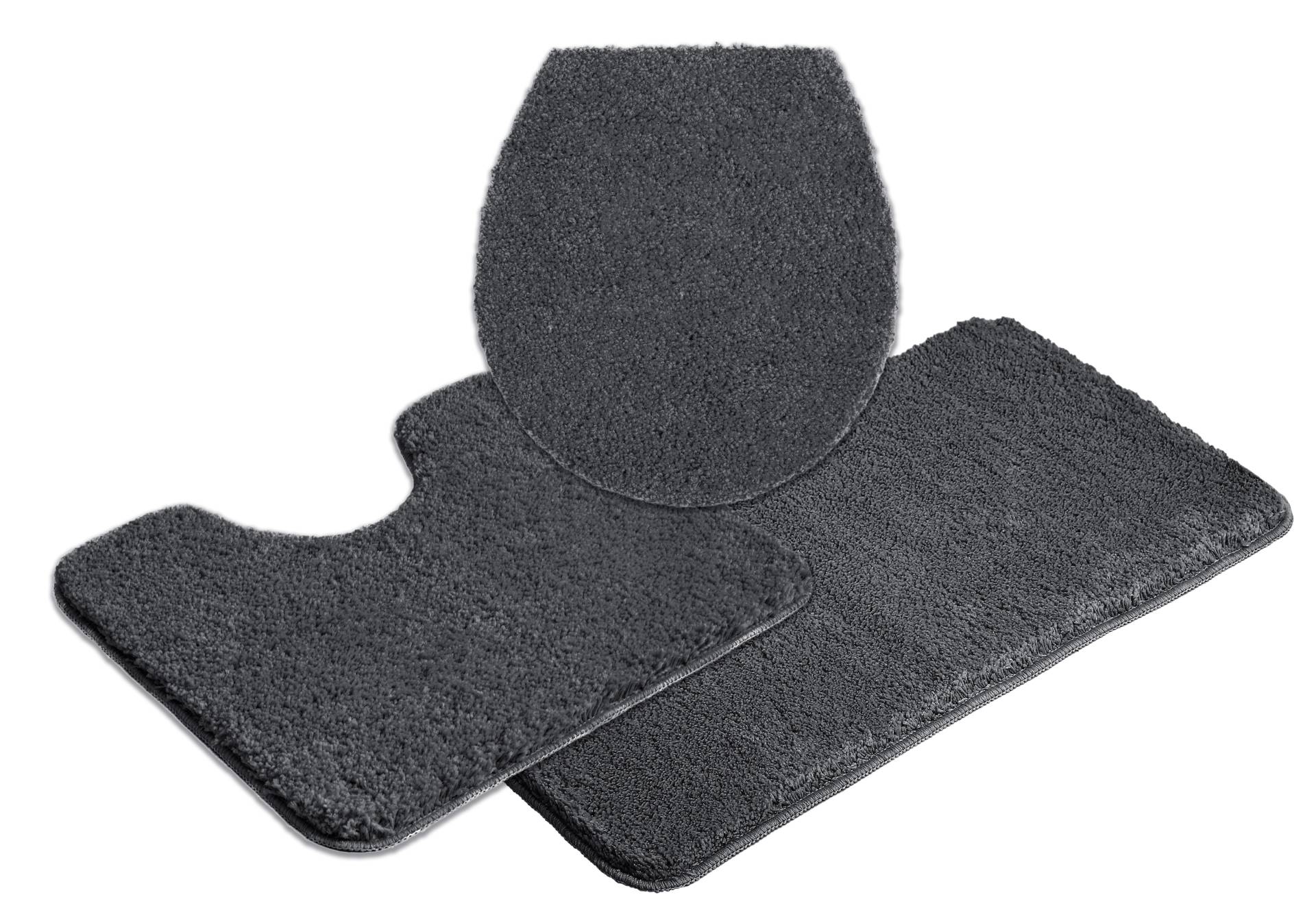 my home Badematte "Inga, Badezimmer Teppich, Badvorleger" Höhe 20 mm rutschhemmend beschichtet fußbodenheizungsgeeignet  schnell trocknend  strapazierfähig Badteppich, unifarben, weich, als halbrund und rechteckig erhältlich von My Home