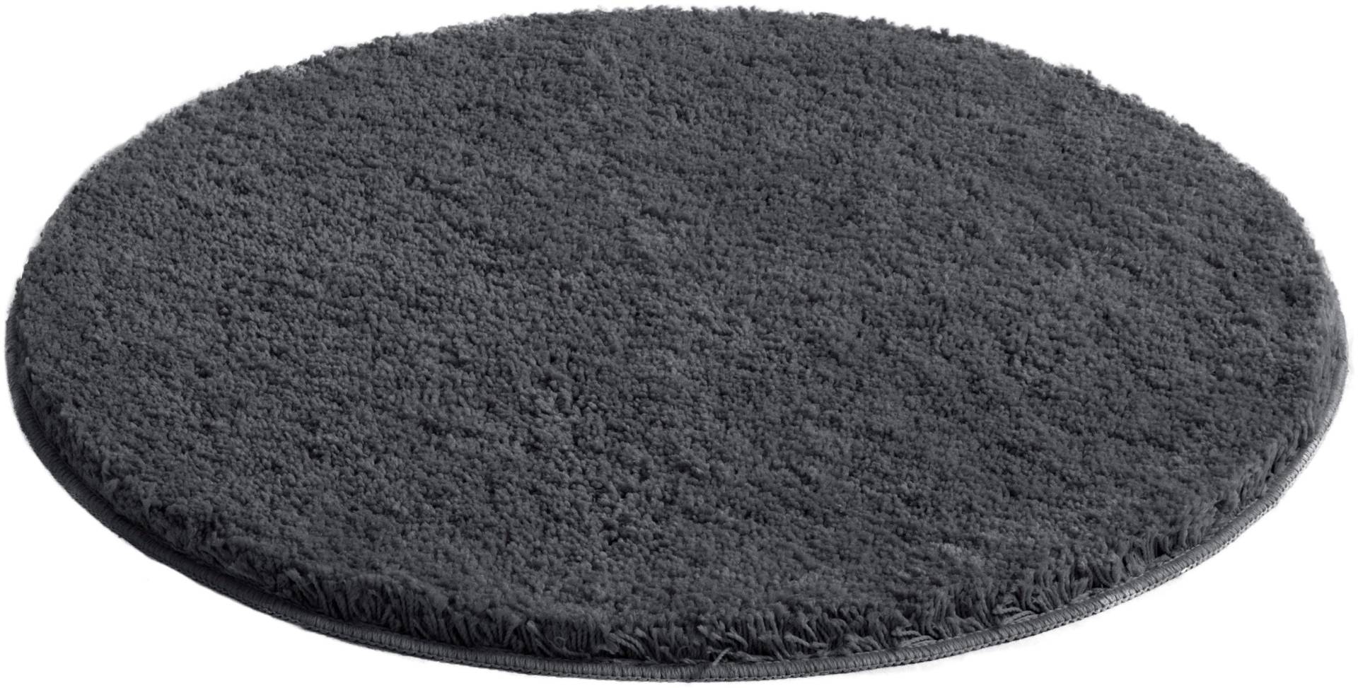 my home Badematte "Inga, Badezimmer Teppich, Badvorleger" Höhe 20 mm rutschhemmend beschichtet fußbodenheizungsgeeignet  schnell trocknend  strapazierfähig Badteppich, unifarben, weich, als halbrund und rechteckig erhältlich von My Home