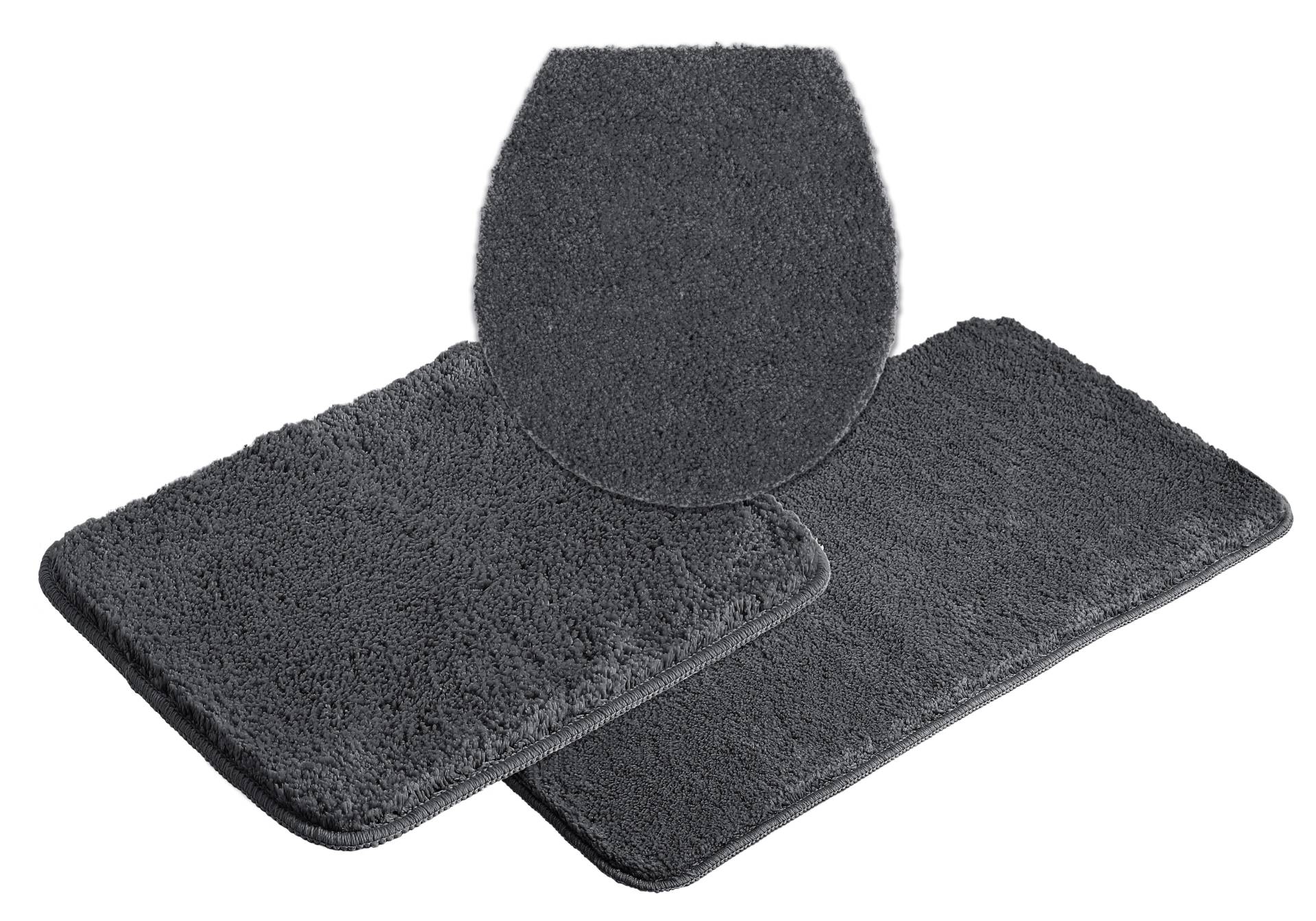 my home Badematte "Inga, Badezimmer Teppich, Badvorleger" Höhe 20 mm rutschhemmend beschichtet fußbodenheizungsgeeignet  schnell trocknend  strapazierfähig Badteppich, unifarben, weich, als halbrund und rechteckig erhältlich von My Home