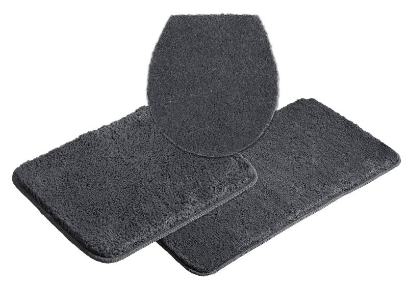 my home Badematte "Inga, Badezimmer Teppich, Badvorleger" Höhe 20 mm rutschhemmend beschichtet fußbodenheizungsgeeignet  schnell trocknend  strapazierfähig Badteppich, unifarben, weich, als halbrund und rechteckig erhältlich von My Home