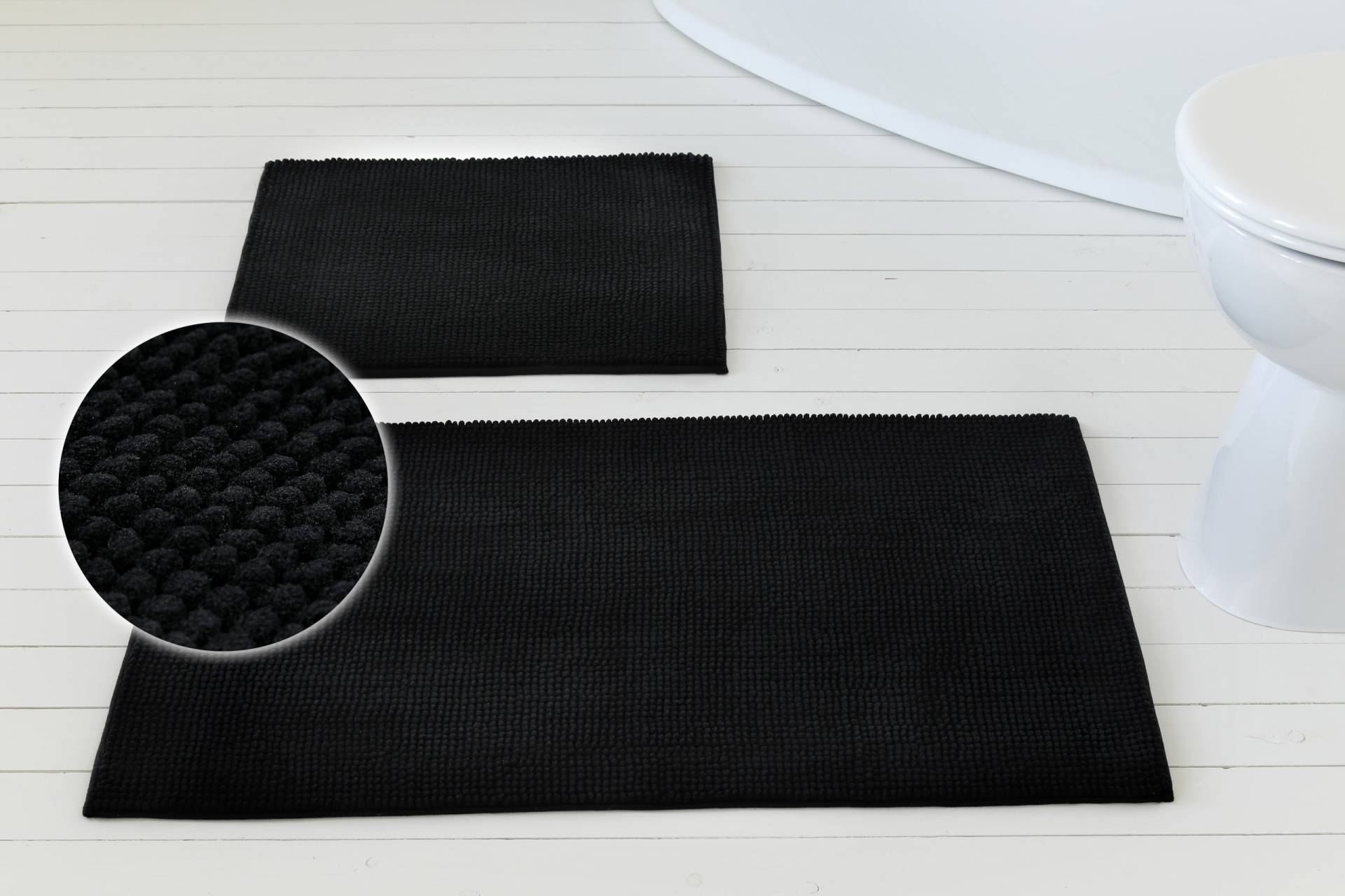my home Badematte "Kaelan", rutschhemmend beschichtet, fußbodenheizungsgeeignet, Badvorleger, Badteppich aus weicher Chenille, pastell Farben von My Home