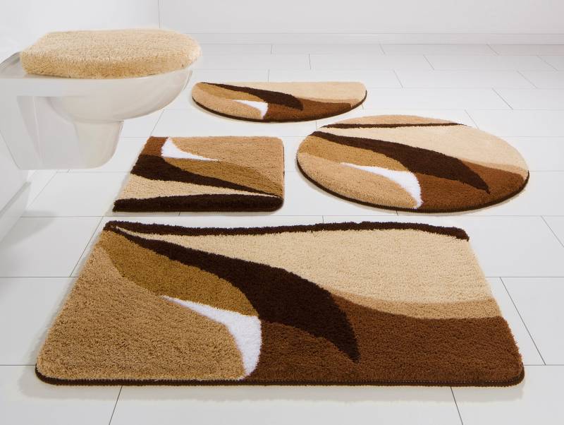 my home Badematte "Magnus, Badvorleger, Badezimmer Teppich" mehrfarbig, Badteppich, Badematten auch als 2 teiliges Set & rund von My Home