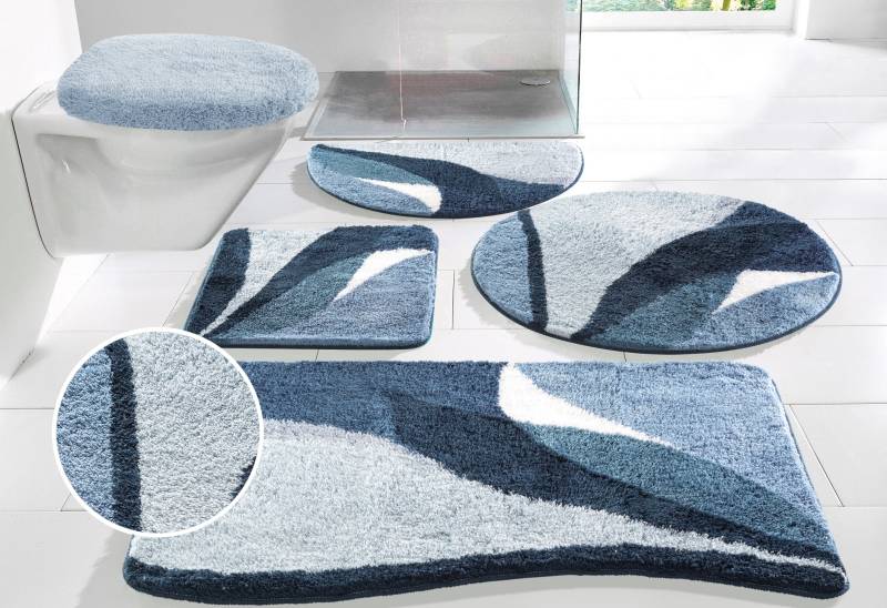 my home Badematte "Magnus, Badvorleger, Badezimmer Teppich" mehrfarbig, Badteppich, Badematten auch als 2 teiliges Set & rund von My Home