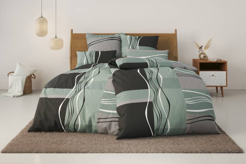my home Bettwäsche "Kelian" 3 Stk. tlg. in verschiedenen Qualitäten, gemusterte Bettwäsche von My Home