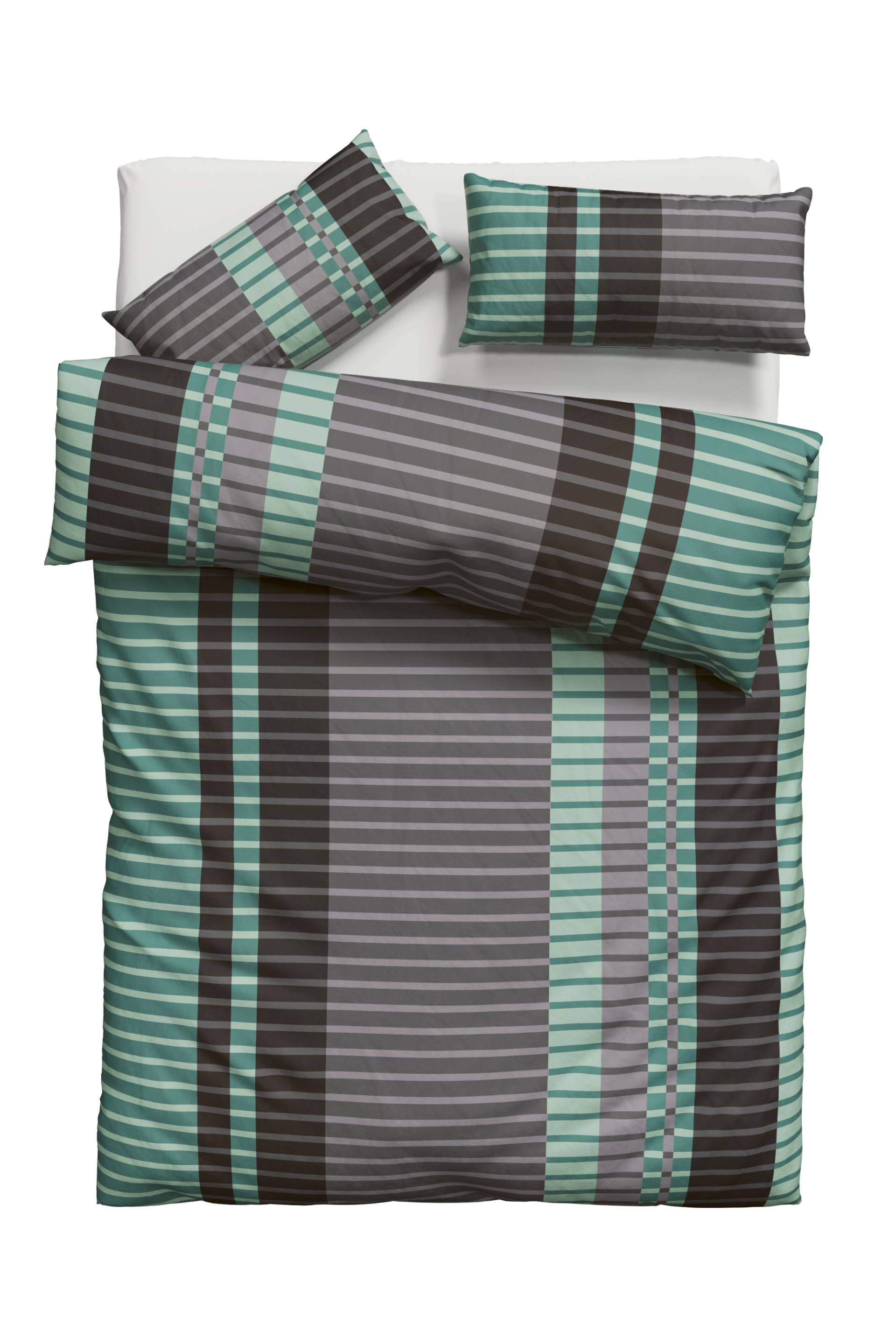 my home Bettwäsche "Philine" 2 Stk. tlg. mit modernen Streifen, Bettwäsche aus Baumwolle, ab Gr. 135x200 cm von My Home
