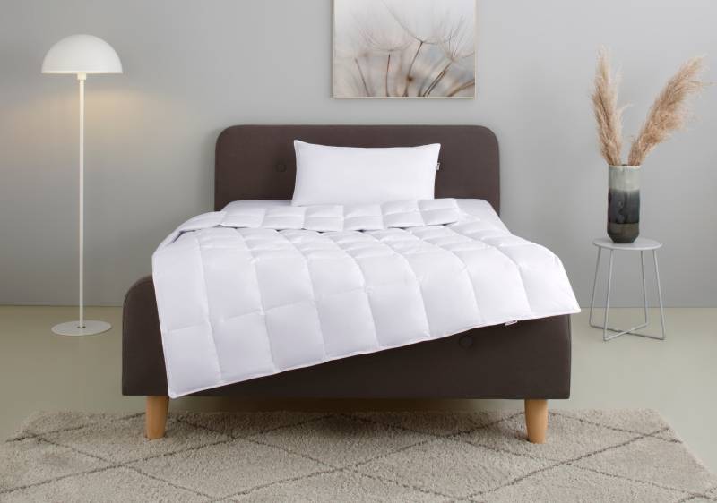 my home Federbettdecke + Kopfkissen "Irah Bettdecke 135x200 cm, 155x220 cm" Set mit Kissen 80x80 cm, Sommer, Winter, Made in Germany von My Home