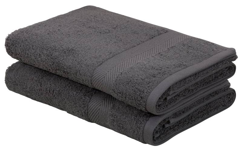 my home Duschtücher "Eva", (2 St., 2er Set Badetücher 70 x 140 cm), Premium-Qualität 550g/m², flauschig, Handtuchset aus 100 % Baumwolle von My Home