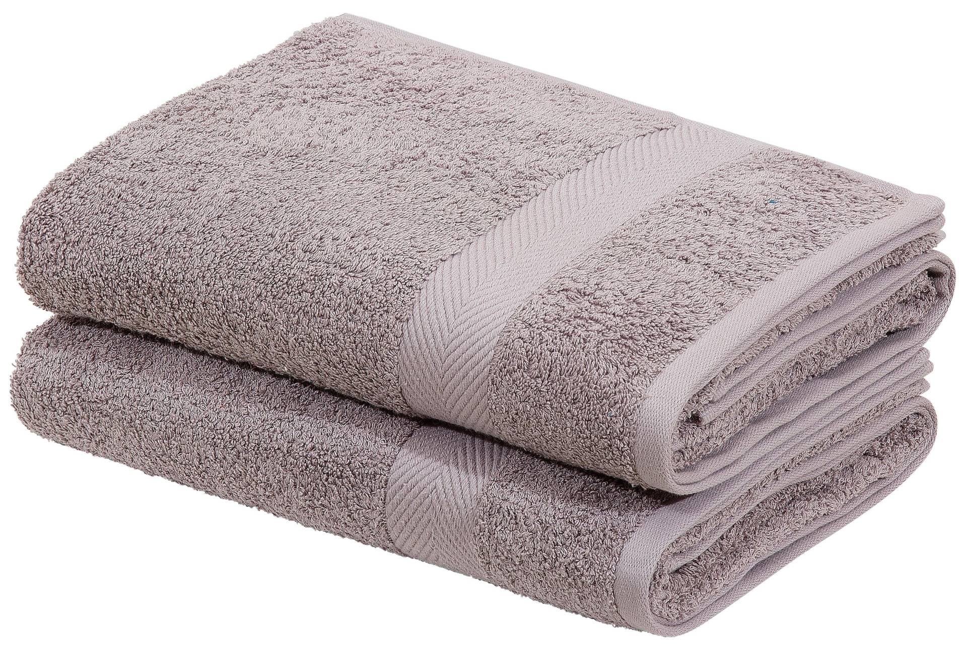 my home Duschtücher "Eva", (2 St., 2er Set Badetücher 70 x 140 cm), Premium-Qualität 550g/m², flauschig, Handtuchset aus 100 % Baumwolle von My Home