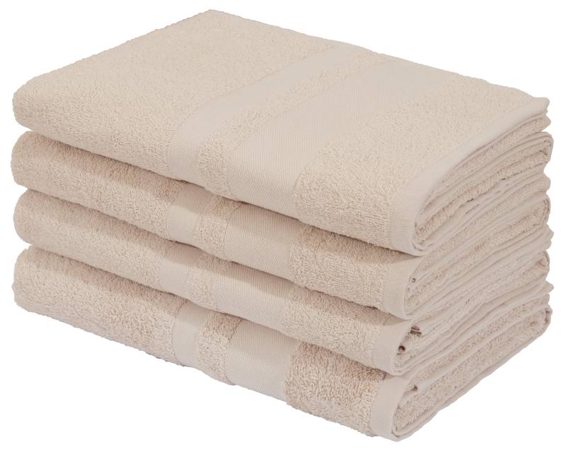 my home Duschtücher "Vanessa, als Set und Serie erhältlich, 4 Duschtücher, 70x140cm" Handtücher mit Bordüre, 100% Baumwolle, einfarbig, weich von My Home