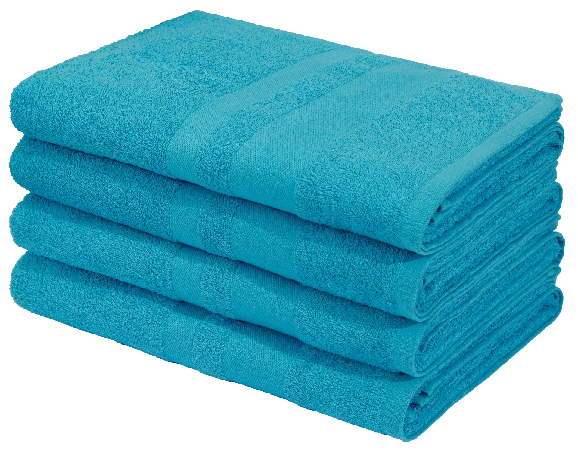 my home Duschtücher "Vanessa, als Set und Serie erhältlich, 4 Duschtücher, 70x140cm" Handtücher mit Bordüre, 100% Baumwolle, einfarbig, weich von My Home