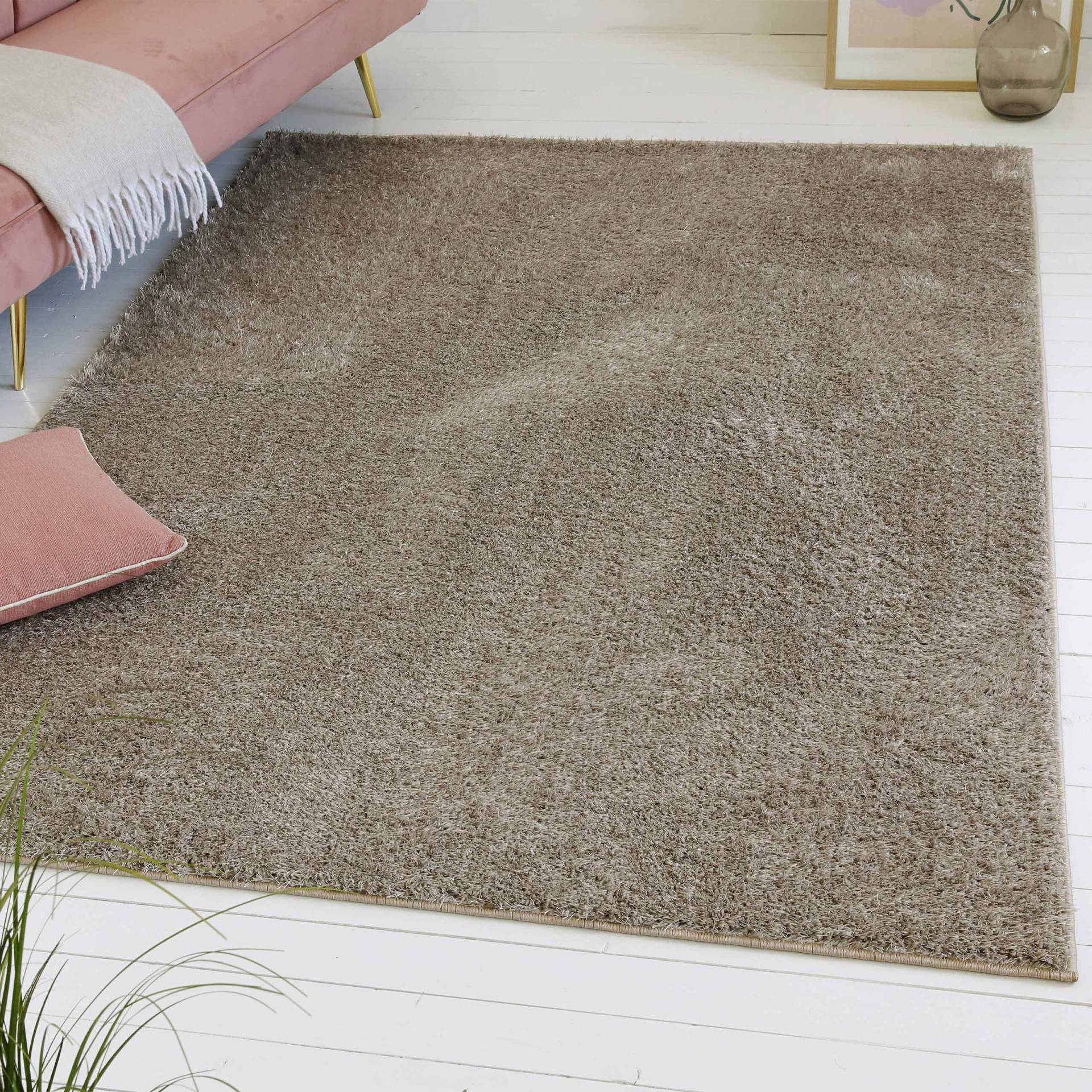 my home Hochflor-Teppich "Nickolas, auch als Läufer erhältlich", rechteckig, 30 mm Höhe, Langflor, Shaggy, weicher Hochflor, uni farben, mit Glanz, Wohnzimmer my home Hochflor-Teppich "Nickolas, auch als Läufer erhältlich", rechteckig, 30 mm Höhe, Langflor, Shaggy, weicher Hochflor, uni farben, mit Glanz, Wohnzimmer von My Home