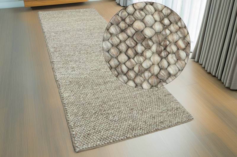 my home Läufer "Wolly, handgewebt, Handweb Teppich" rechteckig 14 mm Höhe Wolle, Brücke, Flur, Schlafzimmer, Wohnzimmer von My Home