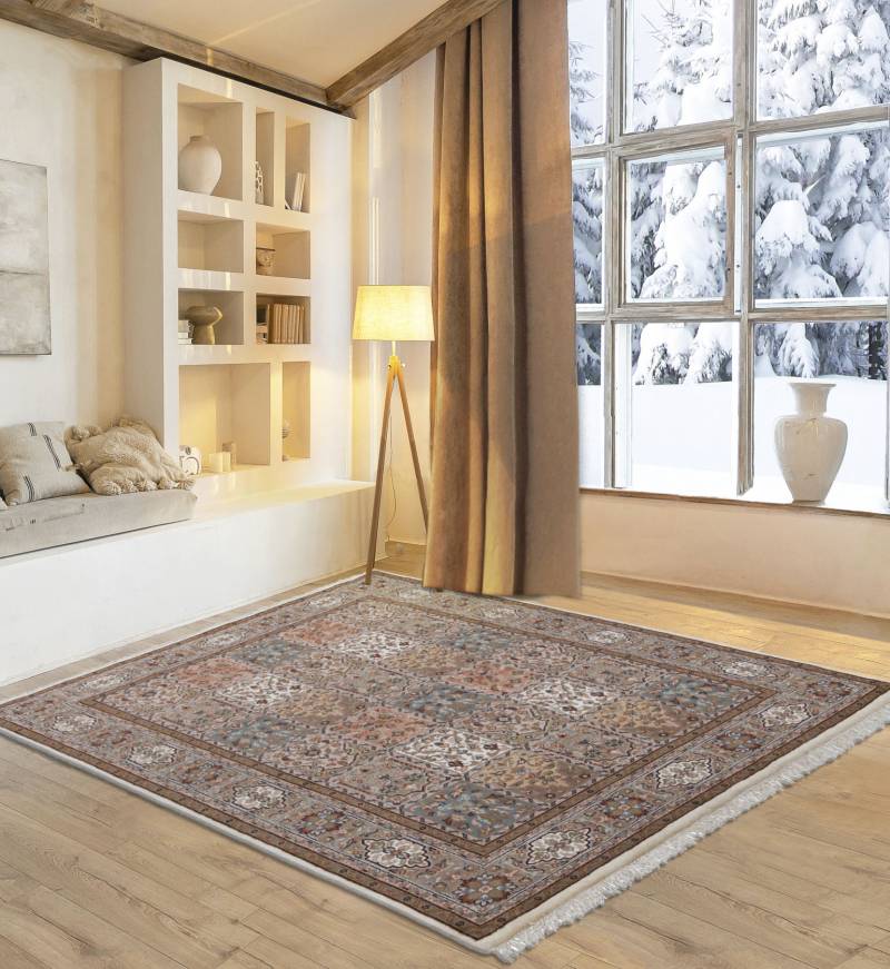 my home Orientteppich "BB Oriantal 1" rechteckig 12 mm Höhe reine Wolle, handgeknüpft, orientalisches Design, mit Fransen von My Home