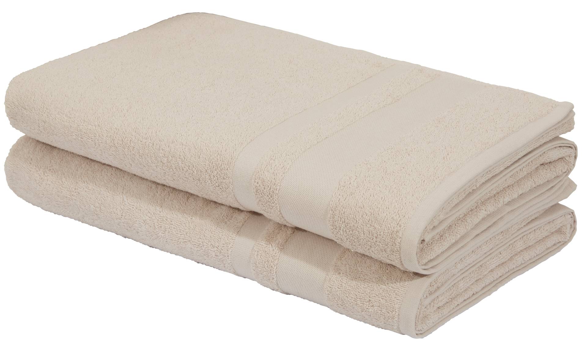 my home Saunatuch "Vanessa, als Set und Serie erhältlich, 2 Saunatücher, 80x200cm" Handtücher mit Bordüre, 100% Baumwolle, einfarbig, weich von My Home