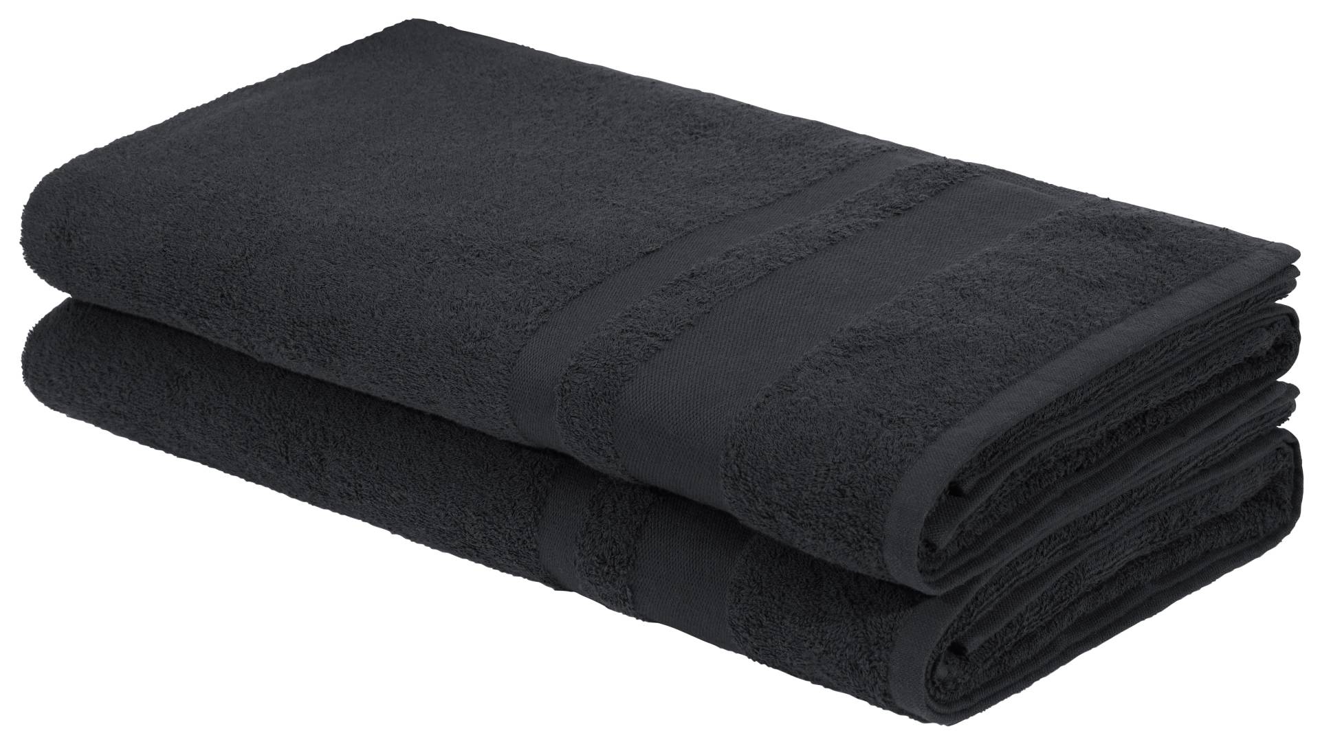 my home Saunatuch "Vanessa, als Set und Serie erhältlich, 2 Saunatücher, 80x200cm" Handtücher mit Bordüre, 100% Baumwolle, einfarbig, weich von My Home