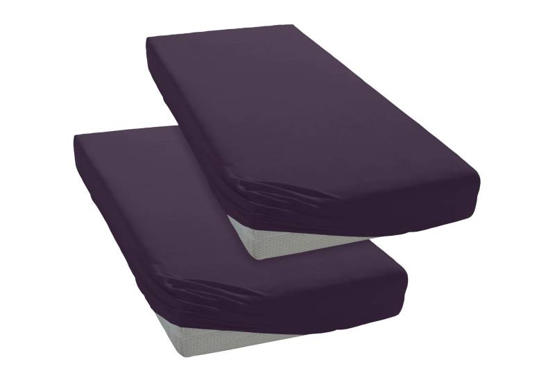 my home Spannbettlaken "PHYSALIS" Baumwolle, Matratzen bis 18 cm Höhe, Bettlaken, Spannbetttuch, Laken von My Home