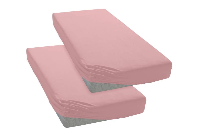 my home Spannbettlaken "PHYSALIS" Baumwolle, Matratzen bis 18 cm Höhe, Bettlaken, Spannbetttuch, Laken von My Home